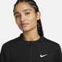 Nike Dri-FIT UV Advantage damestop met halflange rits Zwart - Thumbnail 3