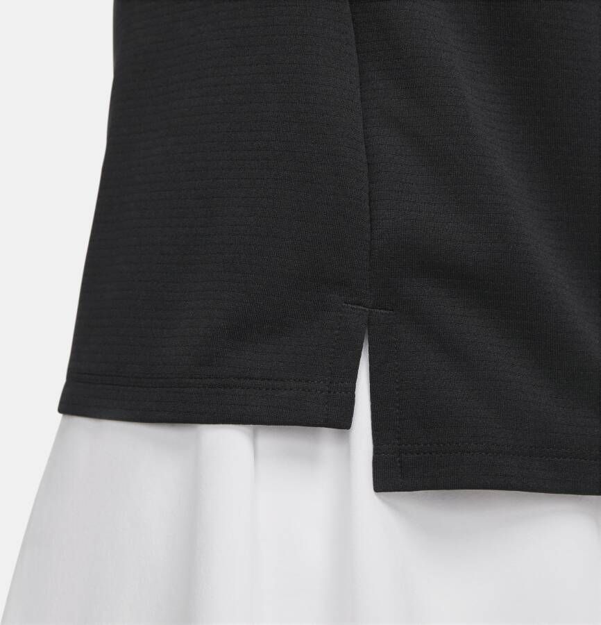 Nike Dri-FIT UV Advantage damestop met halflange rits Zwart