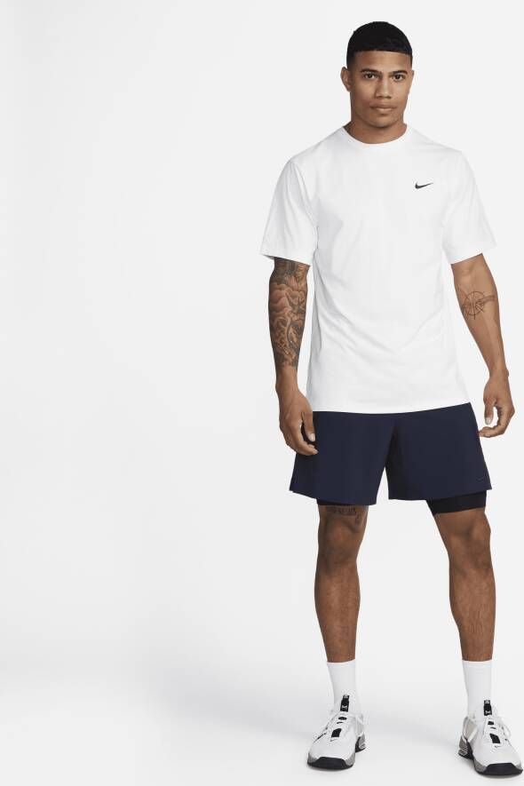 Nike Hyverse Dri-FIT UV multifunctionele herentop met korte mouwen Wit