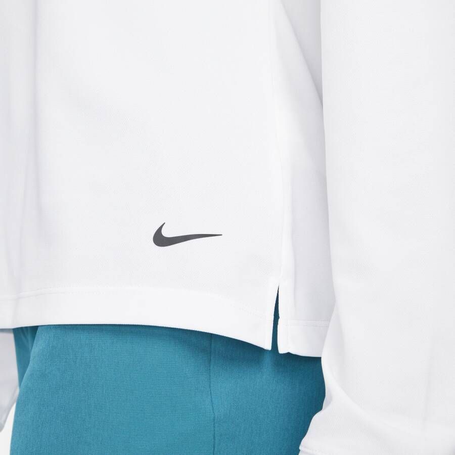 Nike Dri-FIT Victory Golfpolo met lange mouwen voor dames Wit