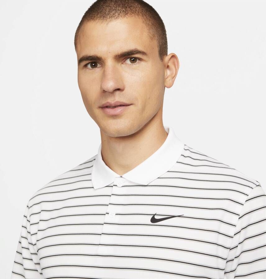 Nike Dri-FIT Victory golfpolo met strepen voor heren Wit - Foto 2