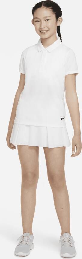 Nike Dri-FIT Victory Golfpolo voor meisjes Wit