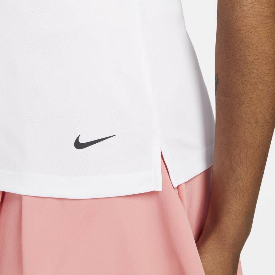 Nike Dri-FIT Victory Golfpolo zonder mouwen voor dames Wit