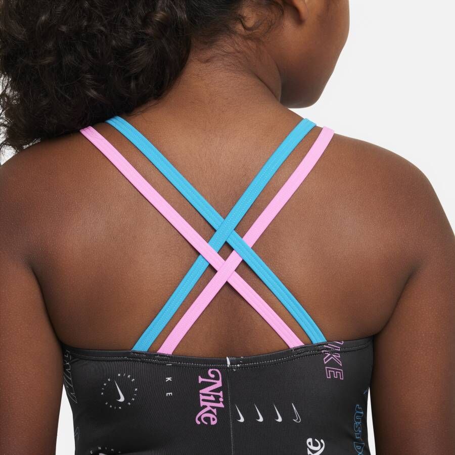 Nike eendelig zwempak met spiderback voor meisjes Zwart - Foto 4