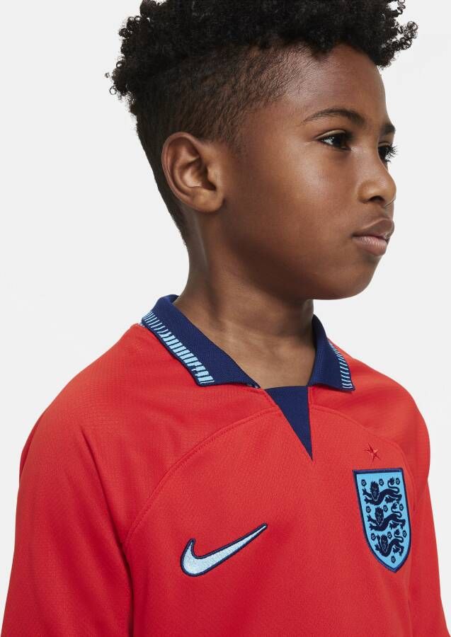 Nike Engeland 2022 23 Stadium Uit Dri-FIT voetbalshirt voor kids Rood