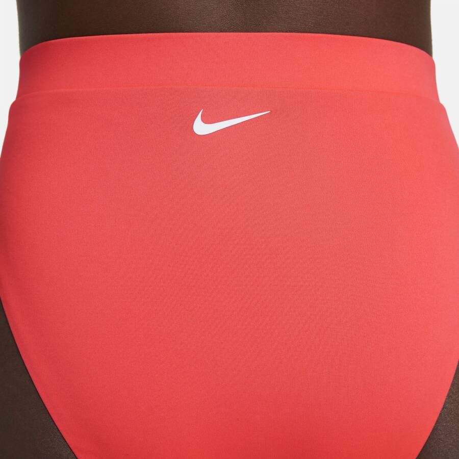 Nike Essential Zwembroekje met hoge taille voor dames Rood - Foto 4