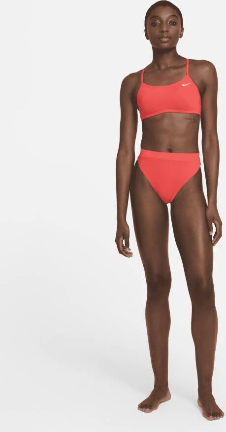 Nike Essential Zwembroekje met hoge taille voor dames Rood - Foto 5