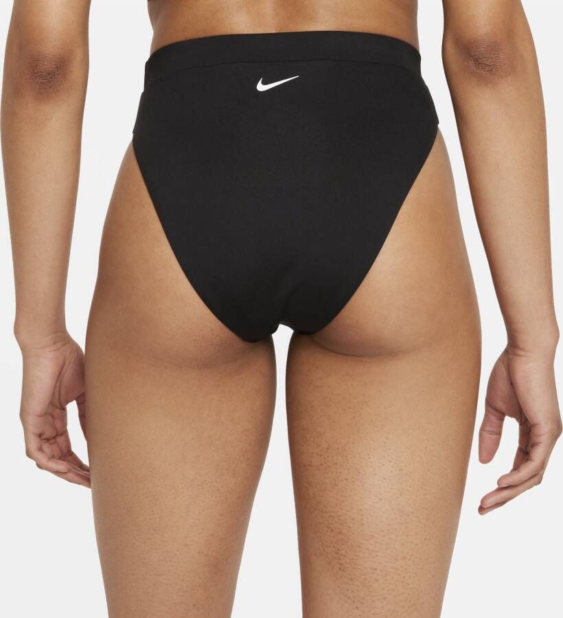 Nike Essential Zwembroekje met hoge taille voor dames Zwart - Foto 3