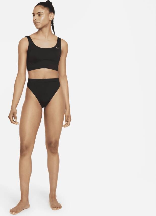 Nike Essential Zwembroekje met hoge taille voor dames Zwart - Foto 5