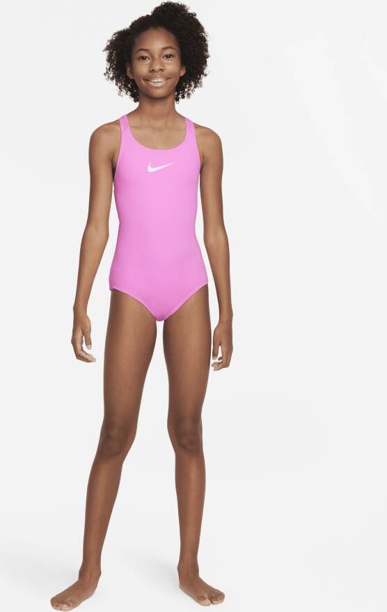 Nike Essential Zwempak met racerback voor meisjes Roze - Foto 5