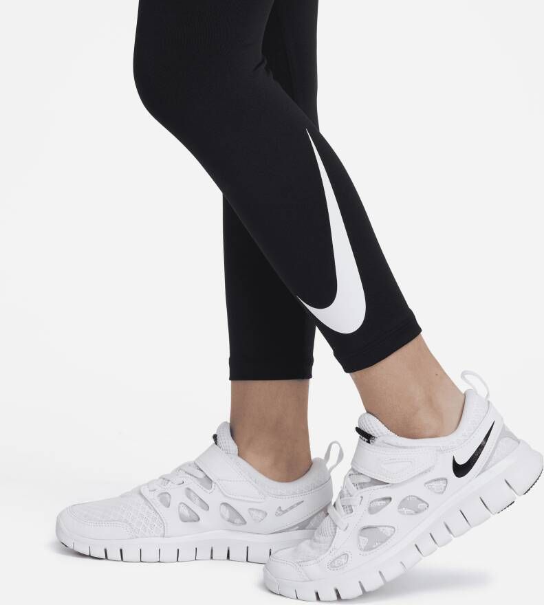 Nike Dri-FIT Sport Essentials Swoosh legging voor kleuters Zwart - Foto 4