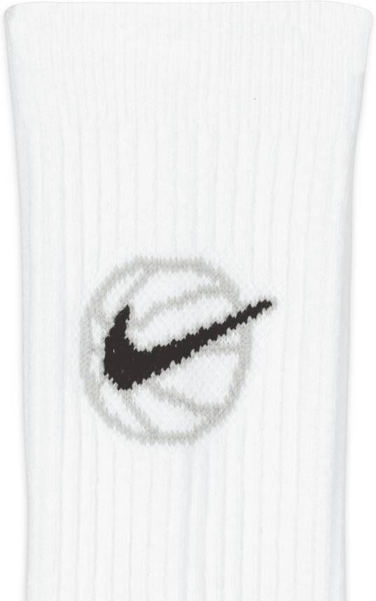 Nike Everyday Crew Basketbalsokken (3 paar) Wit - Foto 3