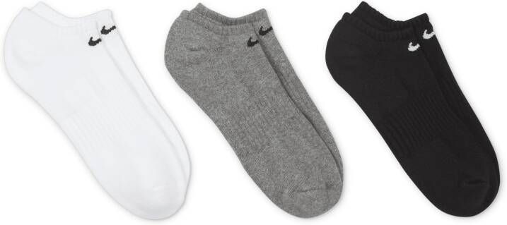 Nike Everyday Cushioned Onzichtbare trainingssokken (3 paar) Meerkleurig