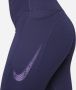 Nike Fast 7 8-legging met graphic halfhoge taille en zakken voor dames Paars - Thumbnail 3