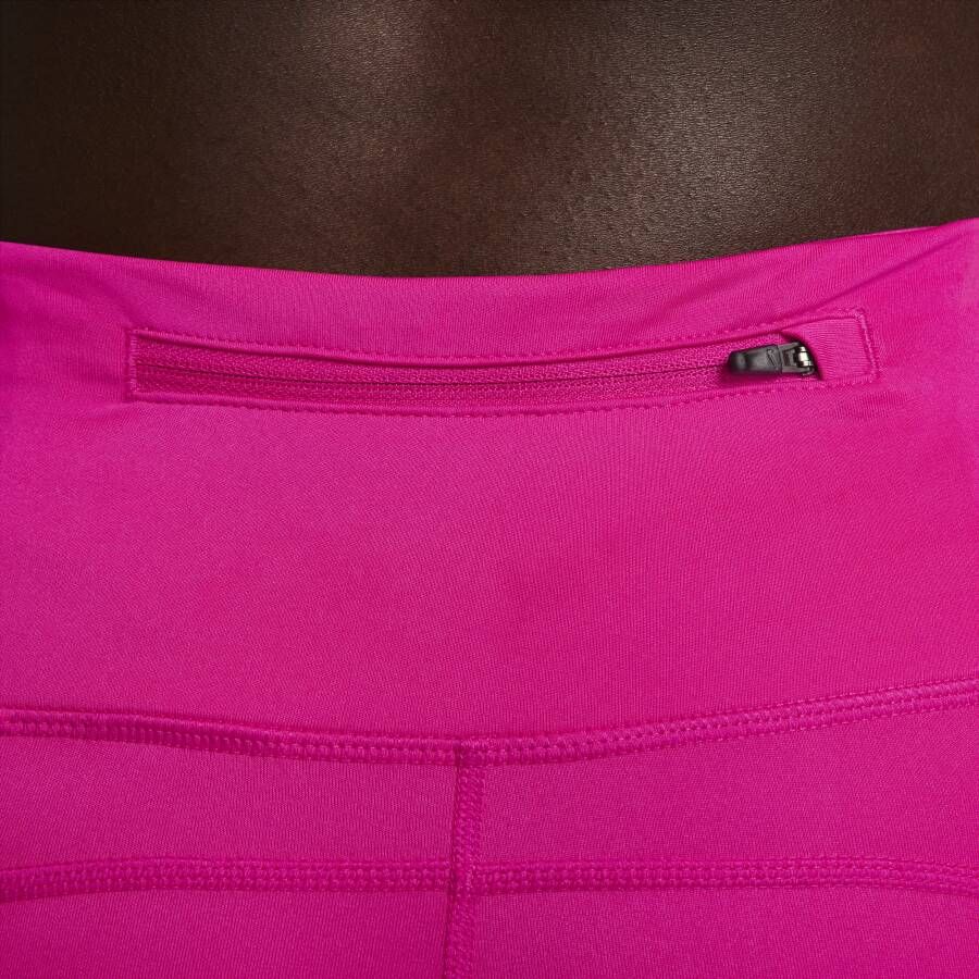 Nike Fast 7 8-legging met graphic halfhoge taille en zakken voor dames Roze