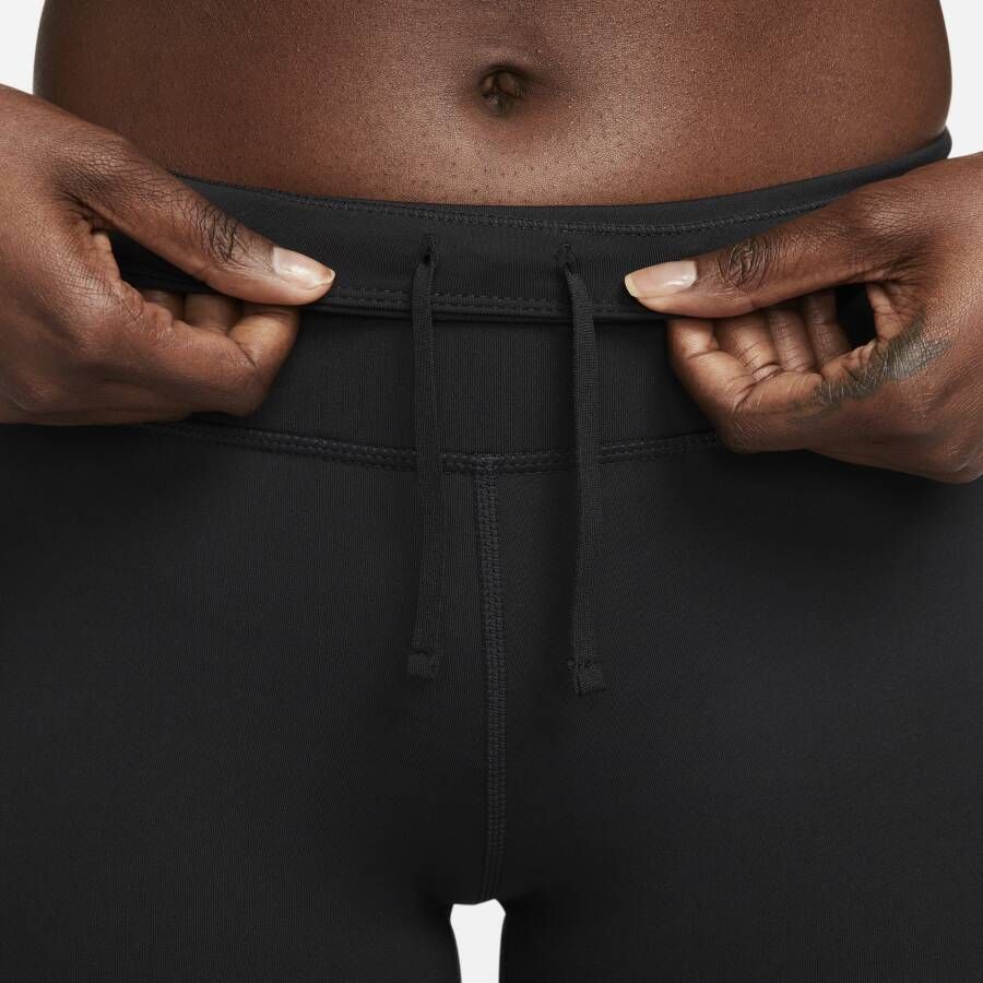 Nike Fast 7 8-legging met graphic halfhoge taille en zakken voor dames Zwart