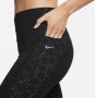Nike Fast 7 8-legging met print halfhoge taille en zakken voor dames Zwart - Thumbnail 4