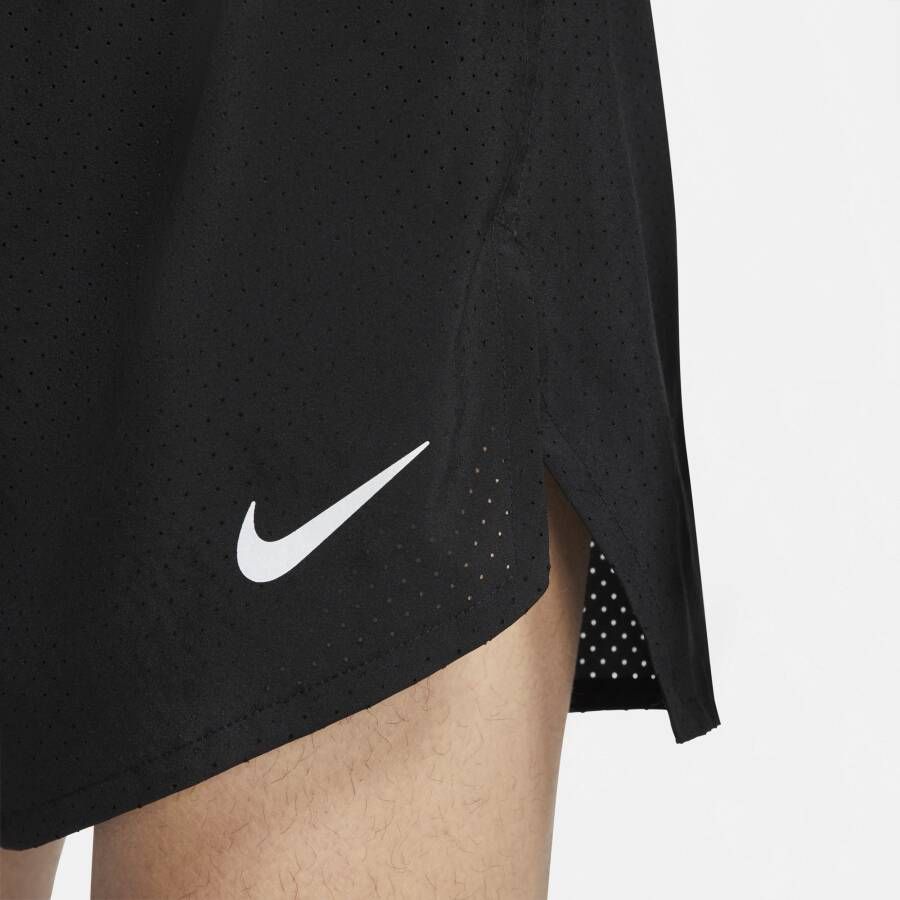 Nike Fast Gevoerde racingshorts voor heren (10 cm) Zwart