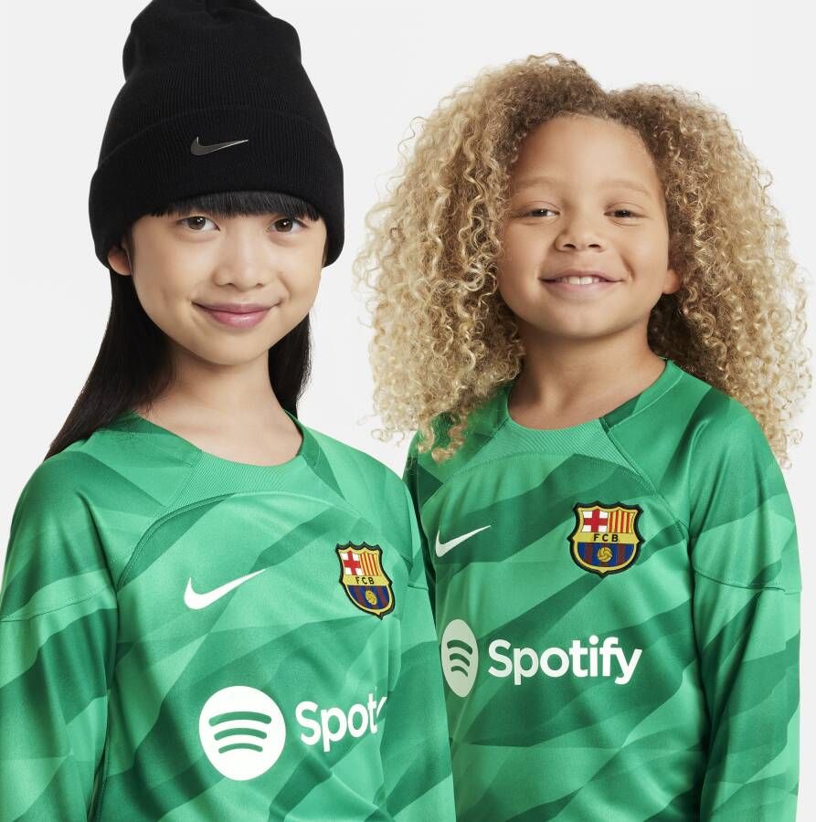 Nike FC Barcelona 2023 24 Stadium Goalkeeper Dri-FIT voetbalshirt voor kids Groen