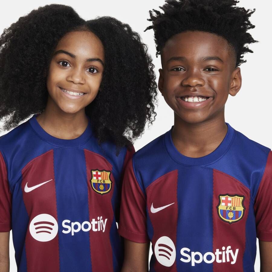 Nike FC Barcelona 2023 24 Stadium Thuis Dri-FIT voetbalshirt voor kids Blauw