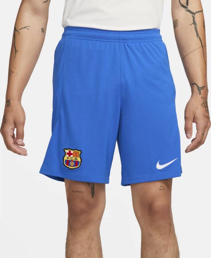 Nike FC Barcelona 2023 24 Stadium Uit Dri-FIT voetbalshorts voor heren Blauw