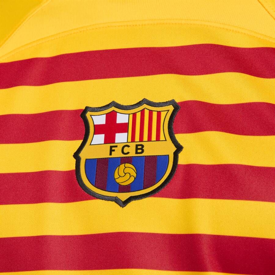 Nike FC Barcelona 2023 24 Stadium Vierde voetbalshirt met Dri-FIT voor heren Geel