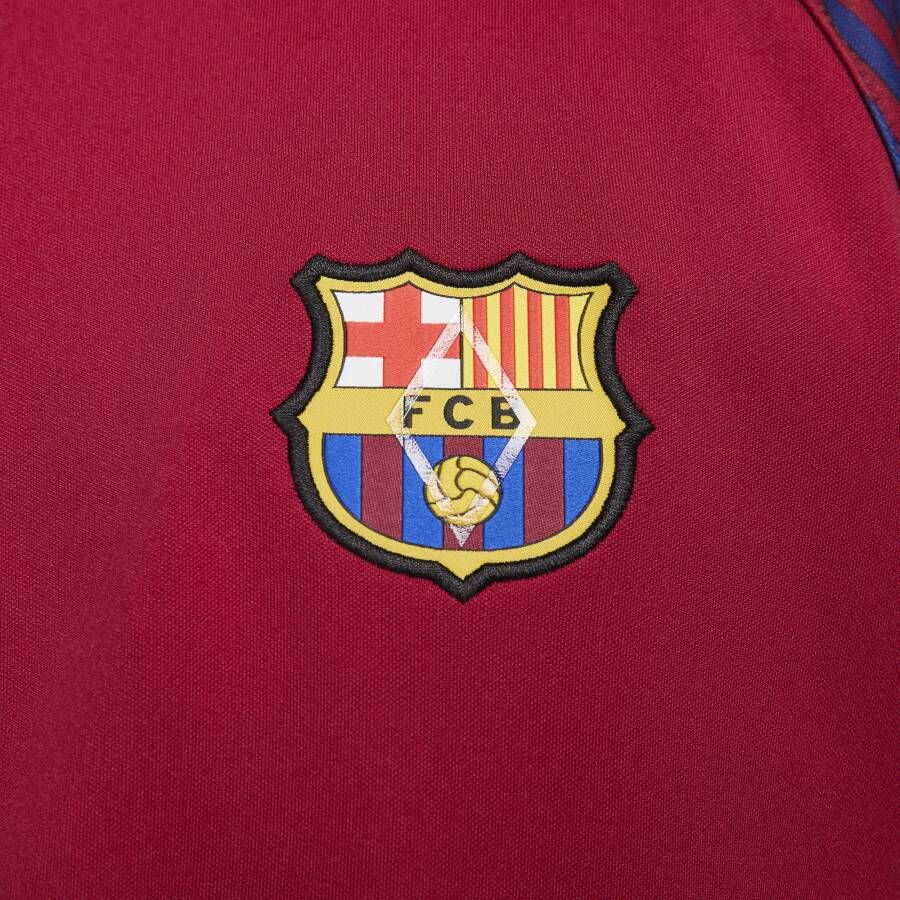 Nike FC Barcelona Academy Pro knit voetbaljack met rits over de hele lengte voor heren Rood