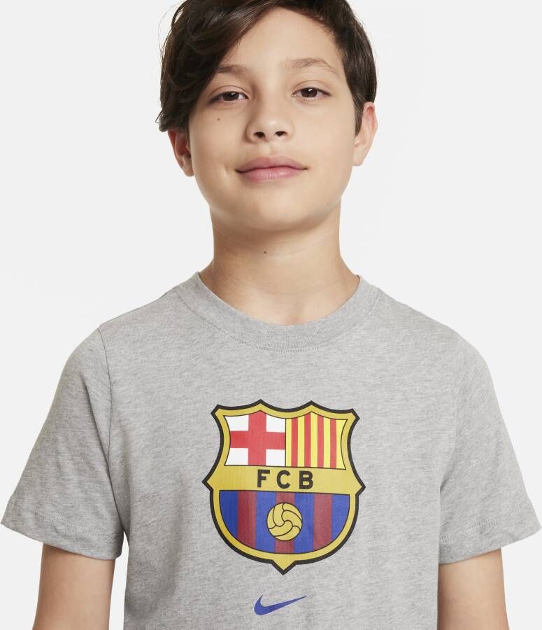 Nike FC Barcelona Crest T-shirt voor kids Grijs