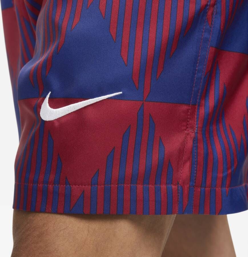 Nike FC Barcelona Flow voetbalshorts met graphic voor heren Rood