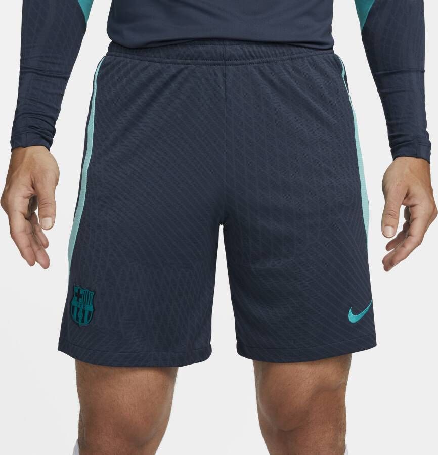 Nike FC Barcelona Strike Derde Dri-FIT knit voetbalshorts voor heren Blauw