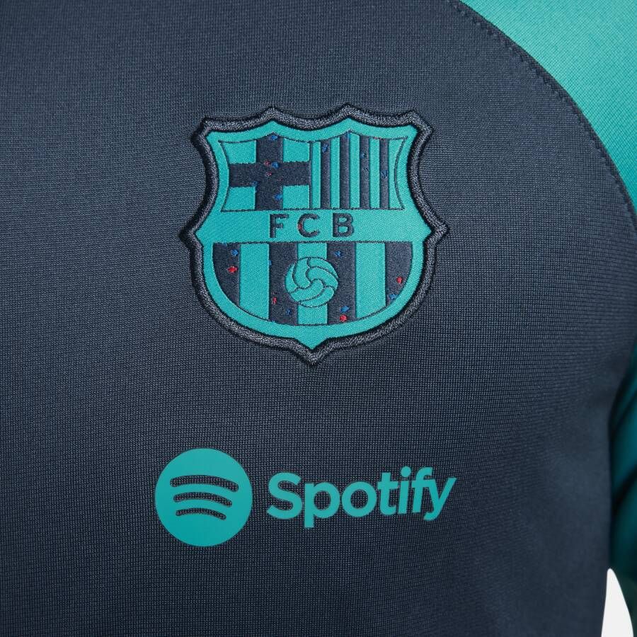 Nike FC Barcelona Strike Dri-FIT knit voetbaltrainingspak met capuchon voor heren Blauw