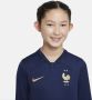 Nike FFF 2022 23 Stadium Thuis Dri-FIT voetbalshirt met lange mouwen voor kids Blauw - Thumbnail 3