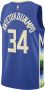 Nike Giannis Antetokounmpo Milwaukee Bucks City Edition Swingman NBA-jersey met Dri-FIT Blauw - Thumbnail 2