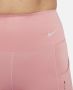 Nike Go Bikershorts met halfhoge taille zakken en complete ondersteuning voor dames (20 cm) Roze - Thumbnail 5