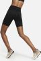 Nike Go Bikershorts met hoge taille zakken en complete ondersteuning voor dames (20 cm) Zwart - Thumbnail 3