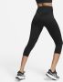 Nike Go kortere legging met hoge taille zakken en complete ondersteuning voor dames Zwart - Thumbnail 2