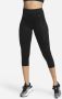 Nike Go kortere legging met hoge taille zakken en complete ondersteuning voor dames Zwart - Thumbnail 3