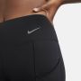 Nike Go Lange legging met halfhoge taille complete ondersteuning en zakken voor dames Zwart - Thumbnail 5