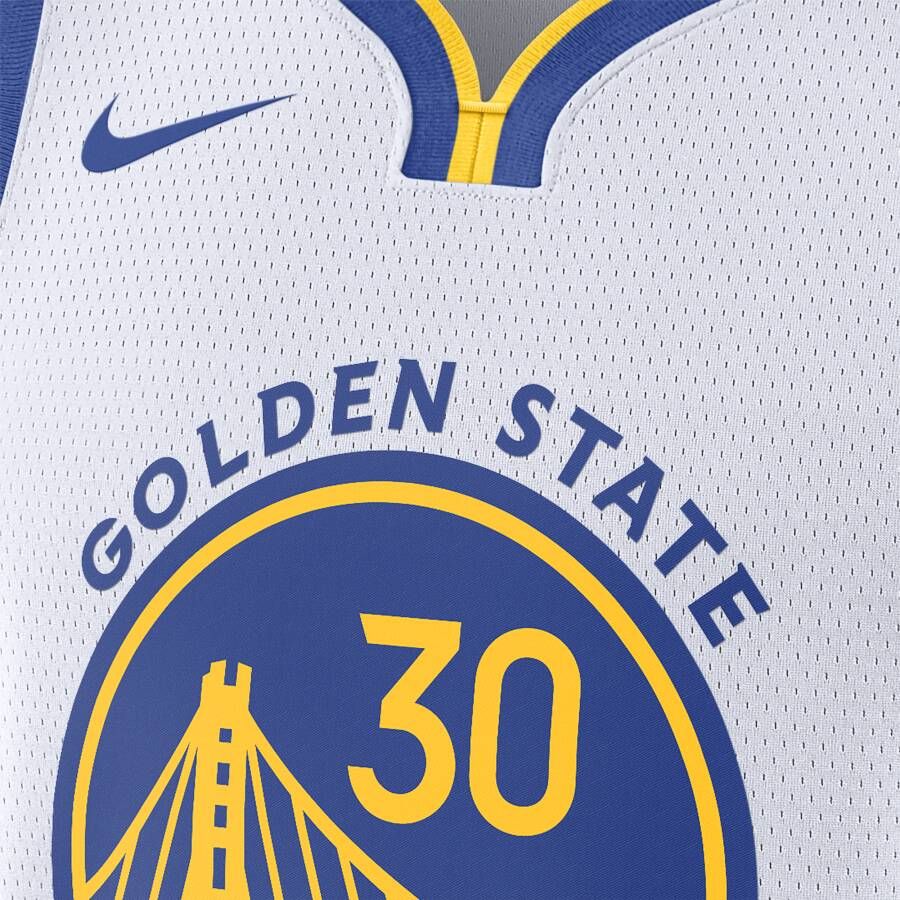 Nike Golden State Warriors Association Edition 2023 24 Dri-FIT Swingman NBA-jersey voor heren Wit - Foto 3