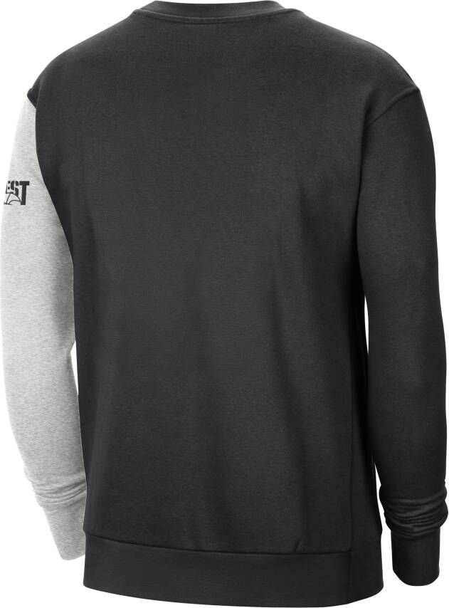 Nike Golden State Warriors Courtside NBA-sweatshirt van fleece voor heren Zwart