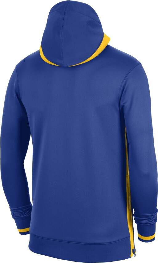 Nike Golden State Warriors Showtime NBA-hoodie met rits en Dri-FIT voor heren Blauw