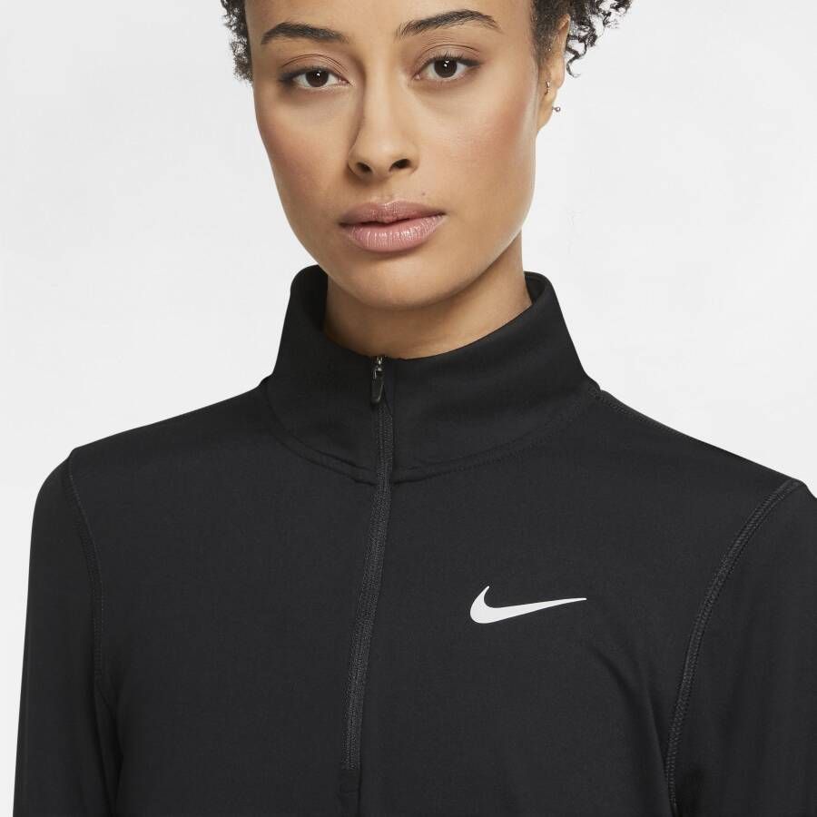 Nike Hardlooptop met halflange ritssluiting voor dames Zwart