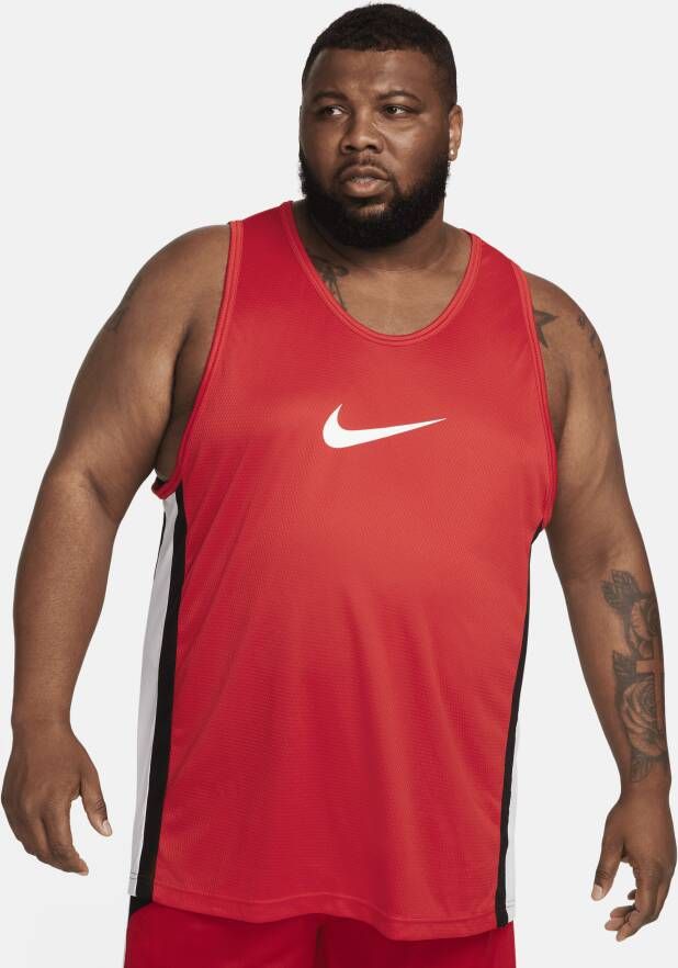 Nike Icon Dri-FIT basketbaljersey voor heren Rood