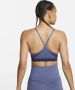 Nike Indy Padded sport-bh met V-hals en lichte ondersteuning Blauw - Thumbnail 2