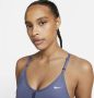 Nike Indy Padded sport-bh met V-hals en lichte ondersteuning Blauw - Thumbnail 4