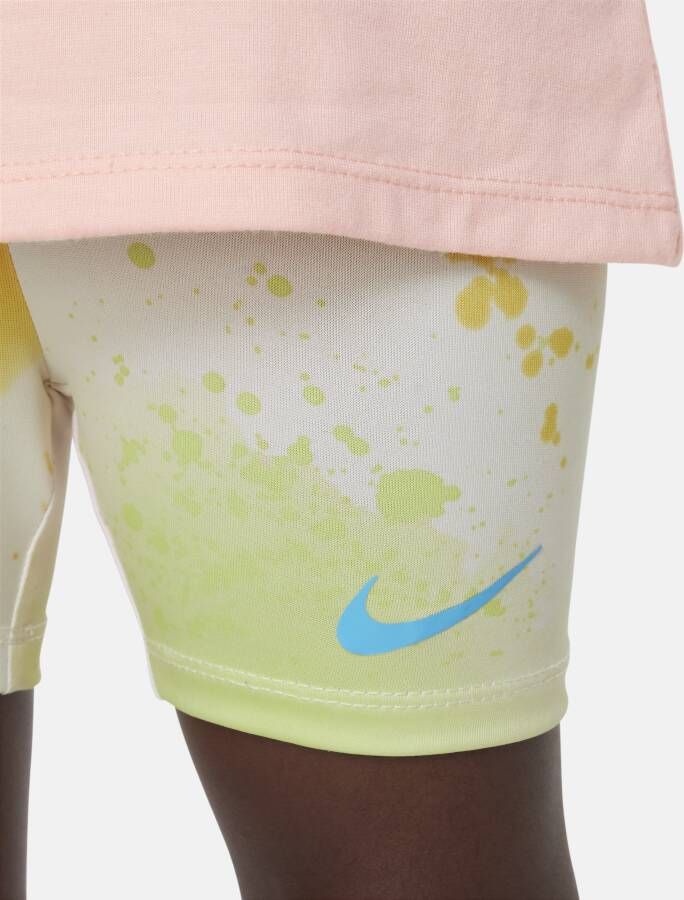 Nike 'Just DIY It' Bike Shorts Set Tweedelige peuterset Wit