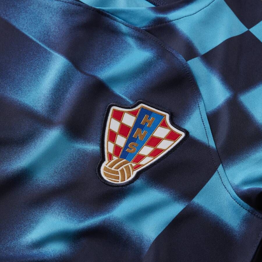 Nike Kroatië 2022 23 Stadium Uit Dri-FIT voetbalshirt voor kids Blauw