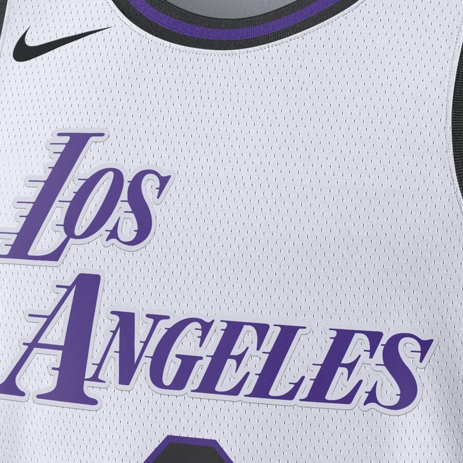 Nike LeBron James Los Angeles Lakers City Edition Swingman NBA-jersey met Dri-FIT Wit