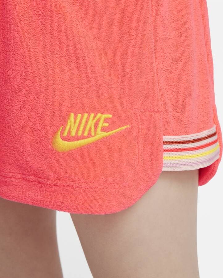 Nike 'Let's Roll' Towel Terry Set Tweedelige shortsset voor peuters Roze