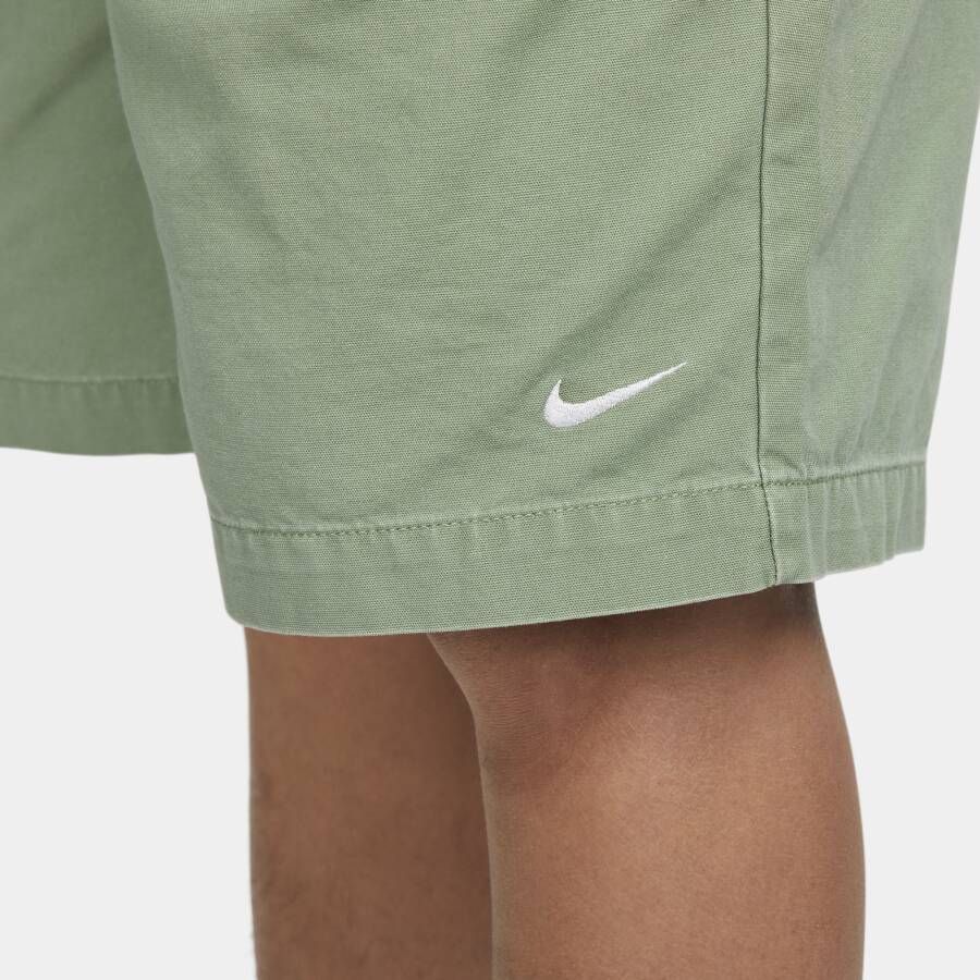 Nike Life Geplooide chinoshorts voor heren Groen